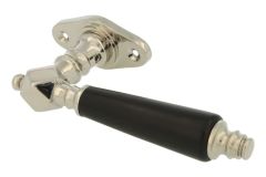 Window handle with rosette nickel ebony (1900)