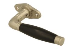 Window handle with rosette satin nickel ebony (1926)