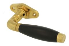 Window handle with rosette polished brass ebony (1931)