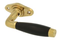 Window handle with rosette polished brass ebony (1932)