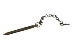 Pin lock set for sliding windows antique brass 100mm Ø 7mm