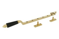 Window stay polished brass ebony (1890)