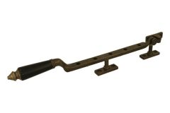 Window stay antique brass ebony (1890)