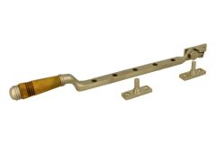 Window stay satin nickel horn (1908)