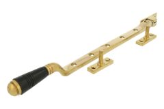 Window stay polished brass bakelite 300mm (1908)