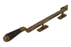 Window stay antique brass bakelite 300mm (1908)