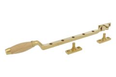 Window stay polished brass beech (1930)