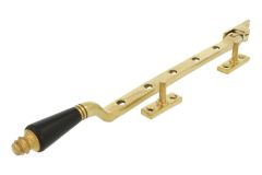 Window stay elegant model polished brass ebony 300mm