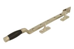 Window stay satin nickel ebony 300mm (1926)