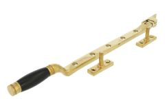 Window stay polished brass bakelite 300mm (1926)