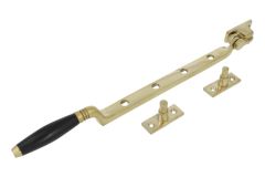 Window stay 335mm "Ton model 400 serie" polished brass ebony