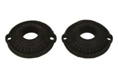 Pair round escutcheons cast iron Øhole 17mm