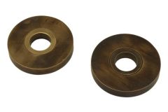 Pair round concealed escutcheons antique brass