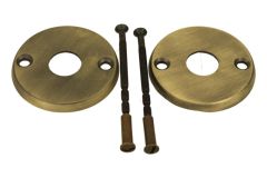 Round Door Knob Rosette 2-Pack antique brass for TM-400 om*