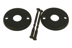 Round Door Knob Rosette (2-Pack) brass black for TM-400 z*