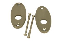 Oval Door Knob Rosette (2-Pack) satin nickel for TM-400 mn*