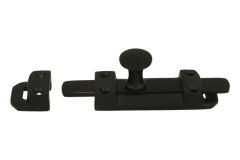 Tower bolt for inward opening windows brass black