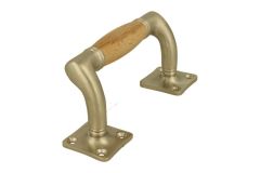 Window sash lift handle 120mm with curve satin nickel beech