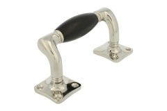 Window sash lift handle 115mm with curve nickel ebony