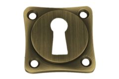 Square key rosette antique brass "Ton model 400 serie"