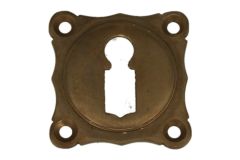 Elegant key escutcheon antique brass. Price per piece