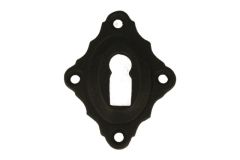 Key escutcheon cast iron. Diagonally mounted