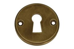 Round rosette with key hole Ø 50mm antique brass