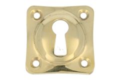 Escutcheon with key hole polished brass. Price per piece