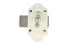 Lock for cabinet/window/door white with nickel Knob