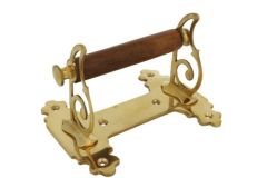 Elegant toilet paper holder polished brass elegant model