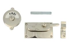 Frei-Besetzt door lock for toilet 92×52mm nickel