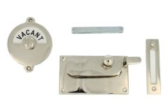 Vacant-Engaged door lock for toilet nickel 92×52mm