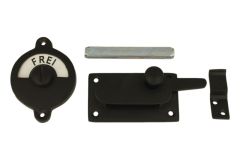 Frei-Besetzt door lock black powder coated 70x39mm