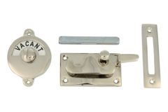 Vacant-Engaged door lock for toilet nickel 70x39mm