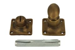 Turn and release spindle antique brass. Spindle size 8mm