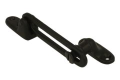 Top hung fanlight stay black 90mm. Price per piece