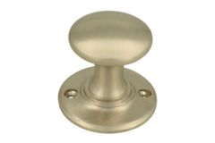 Round Knob Ø40mm rosette Ø50mm brushed nickel