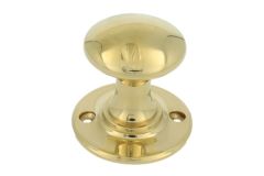 Round Knob Ø40mm rosette Ø50mm polished brass