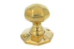 Door knob polished brass