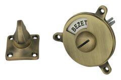 Vrij bezet turn and release spindle round antique brass