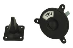 Vrij bezet turn & release spindle round black powder coated